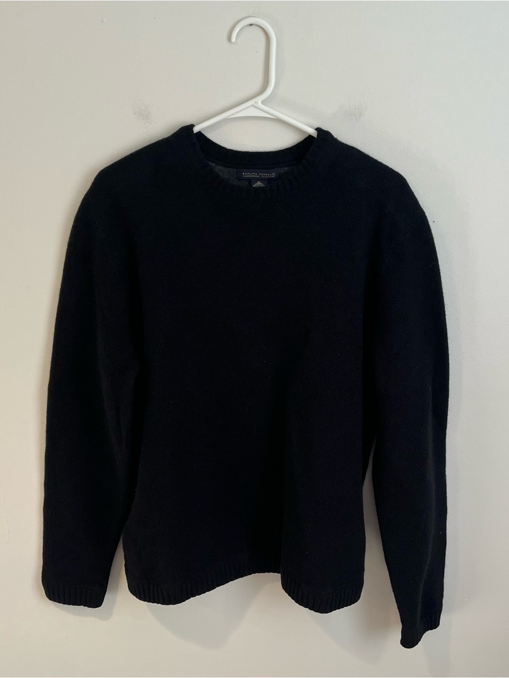 Banana Republic Men's Black Lambswool/ Cashmere Crewneck Sweater XL